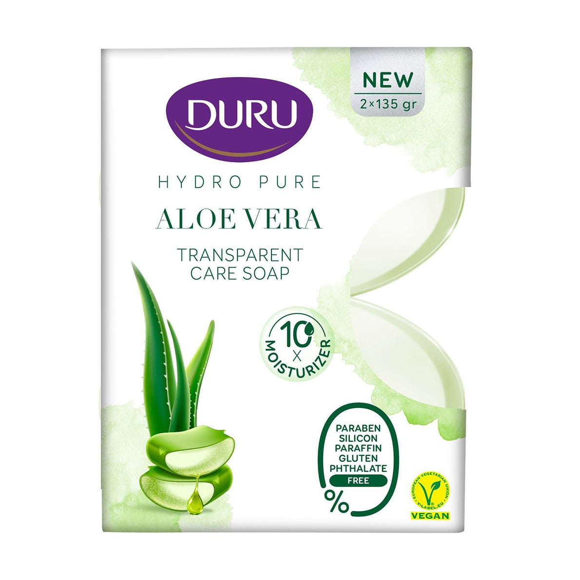 Косметичне мило DURU Hydro Pure, Aloe, 2*135 г