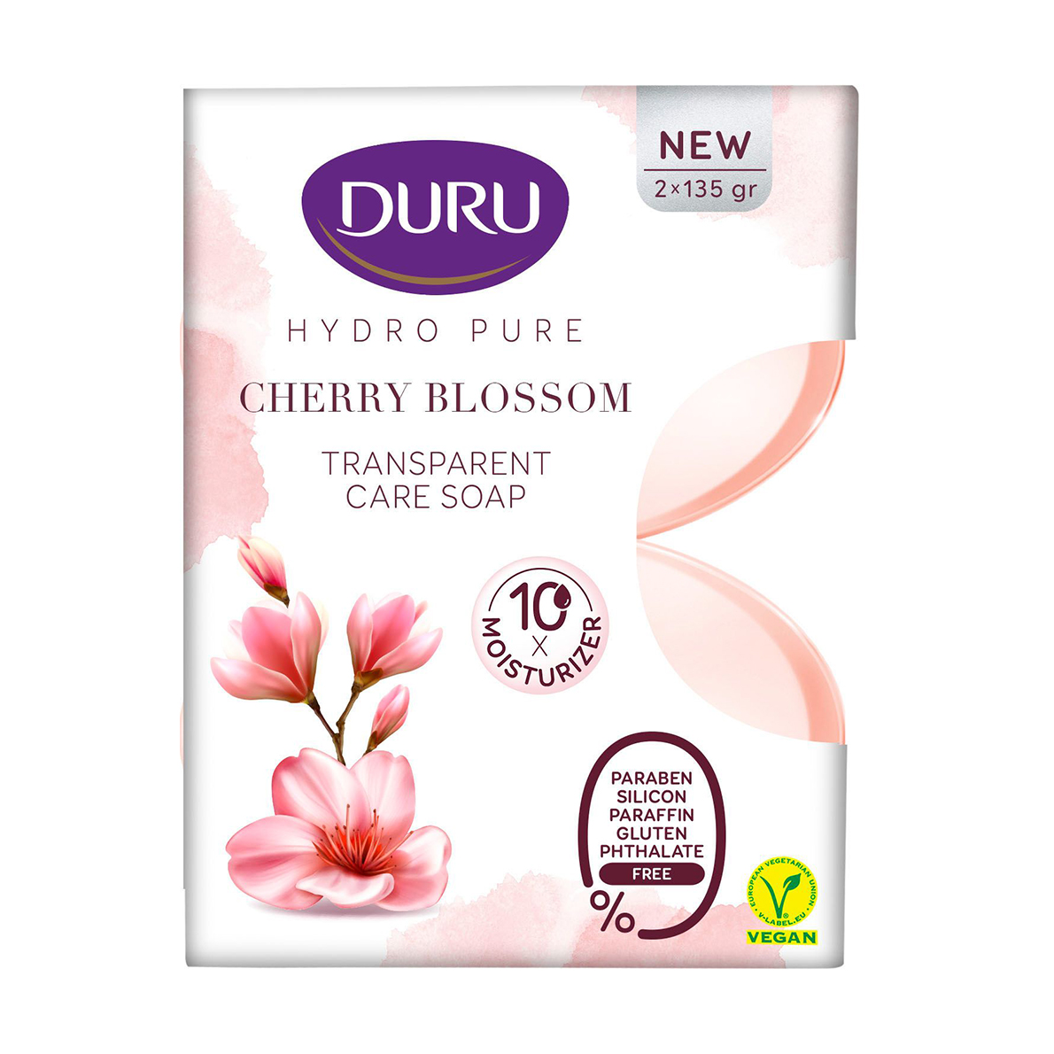 Косметичне мило DURU Hydro Pure, Cherry Blossom, 2*135 г