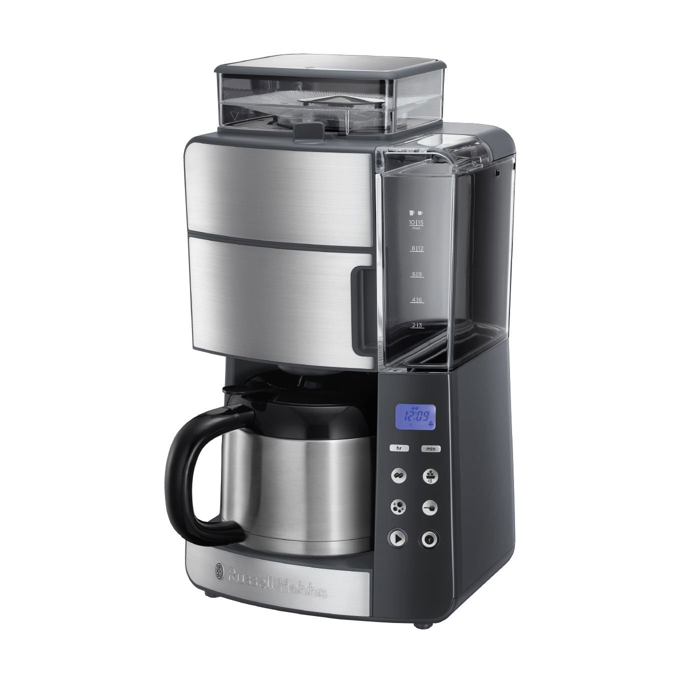 Крапельна кавоварка Russell Hobbs Grind &amp; Brew сріблясто-чорна, 1 л (25620-56)