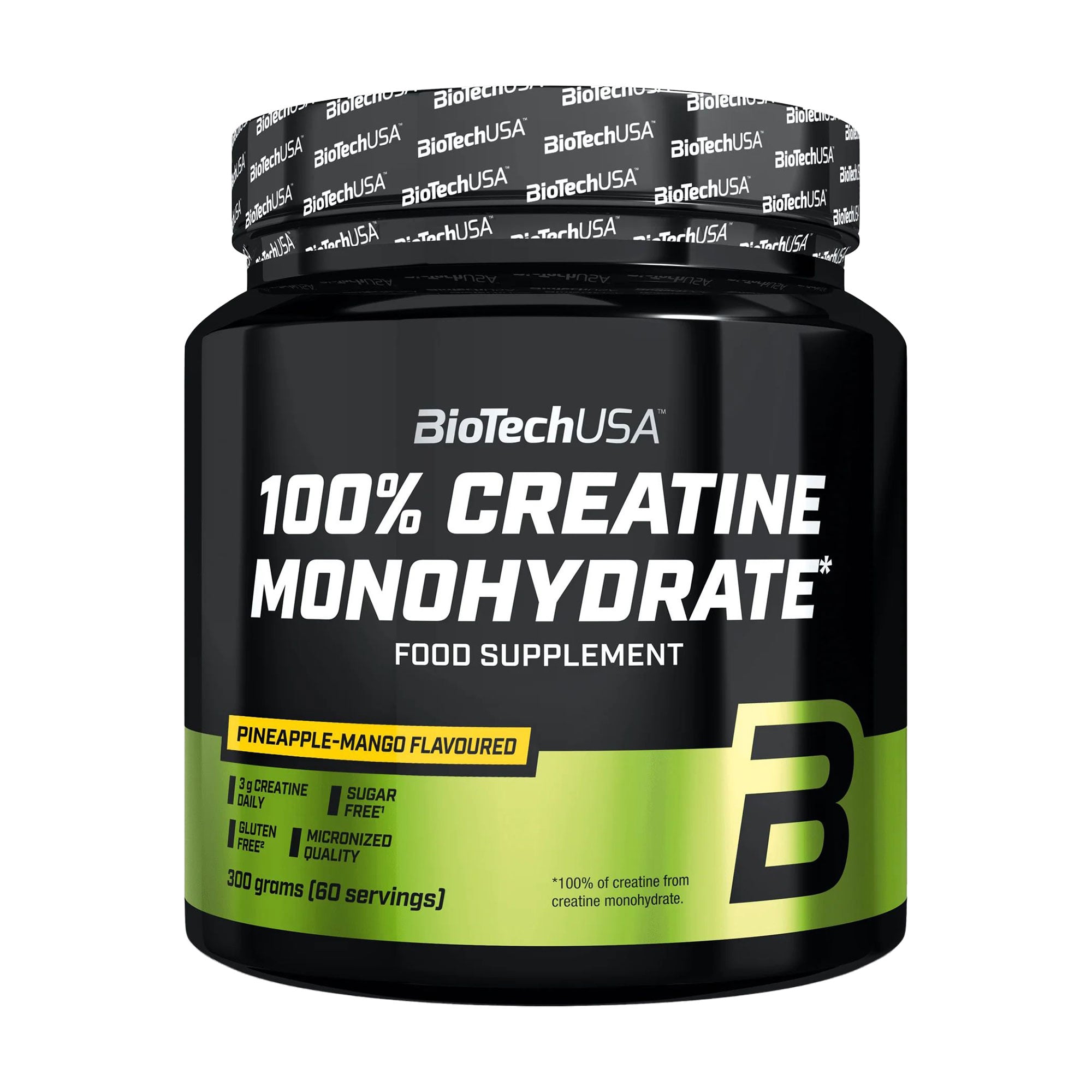 Креатин BioTechUSA 100% Creatine Monohydrate Ананас-манго, в порошку, 300 г