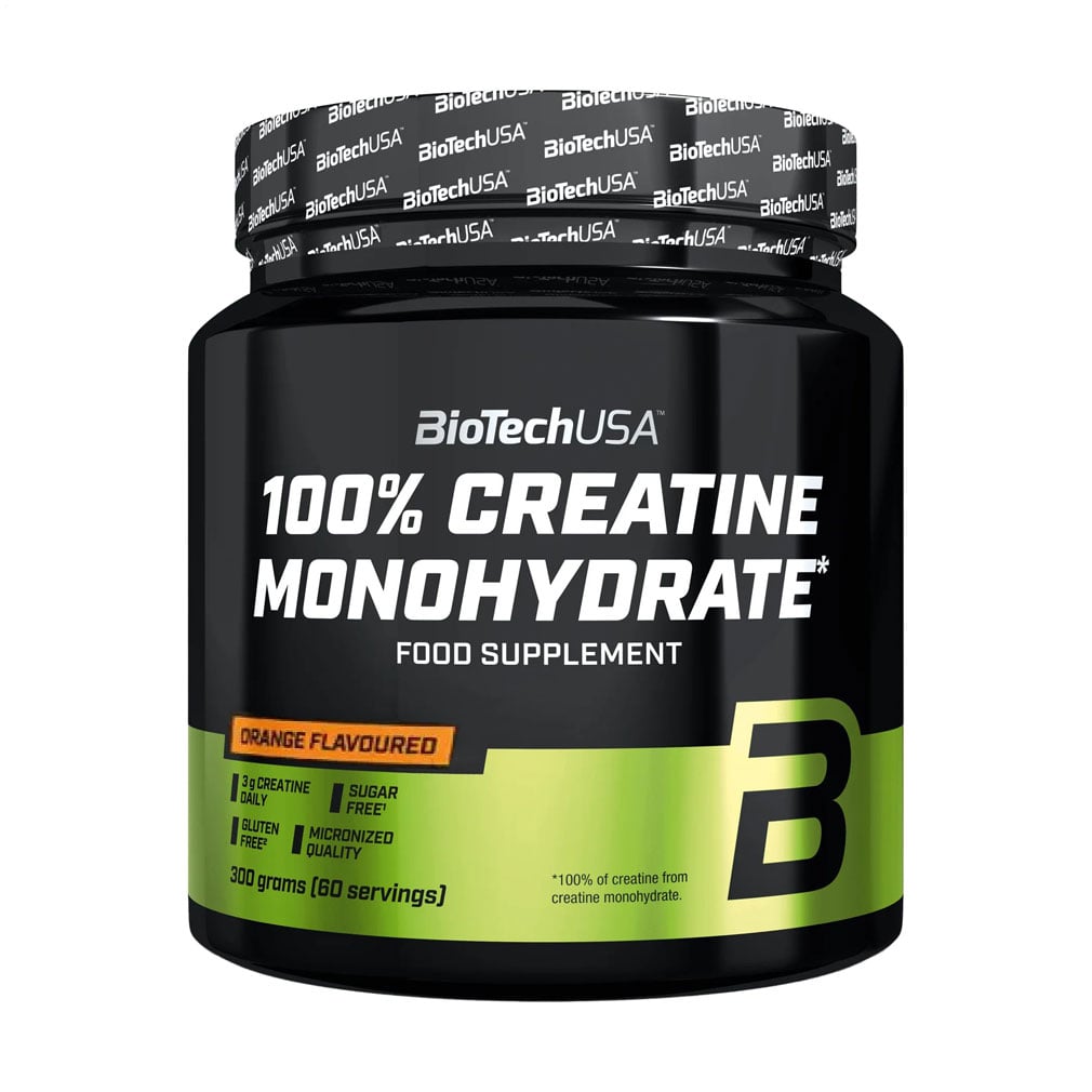 Креатин BioTechUSA 100% Creatine Monohydrate Апельсин, в порошку, 300 г