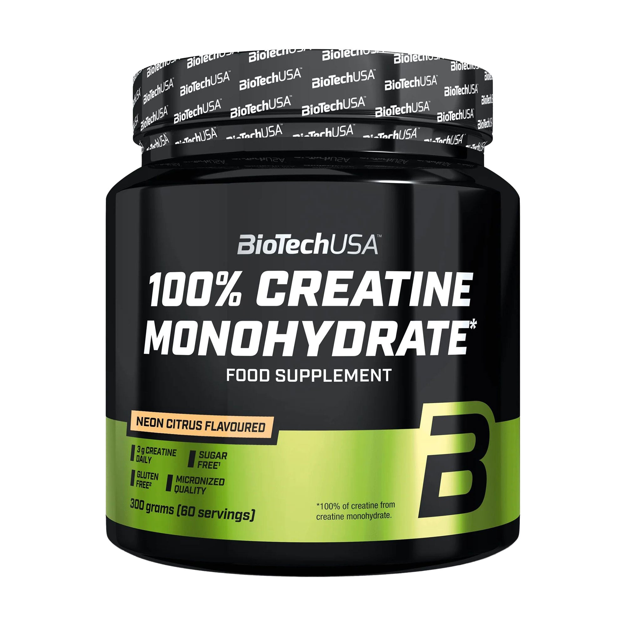 Креатин BioTechUSA 100% Creatine Monohydrate Цитрус, в порошку, 300 г