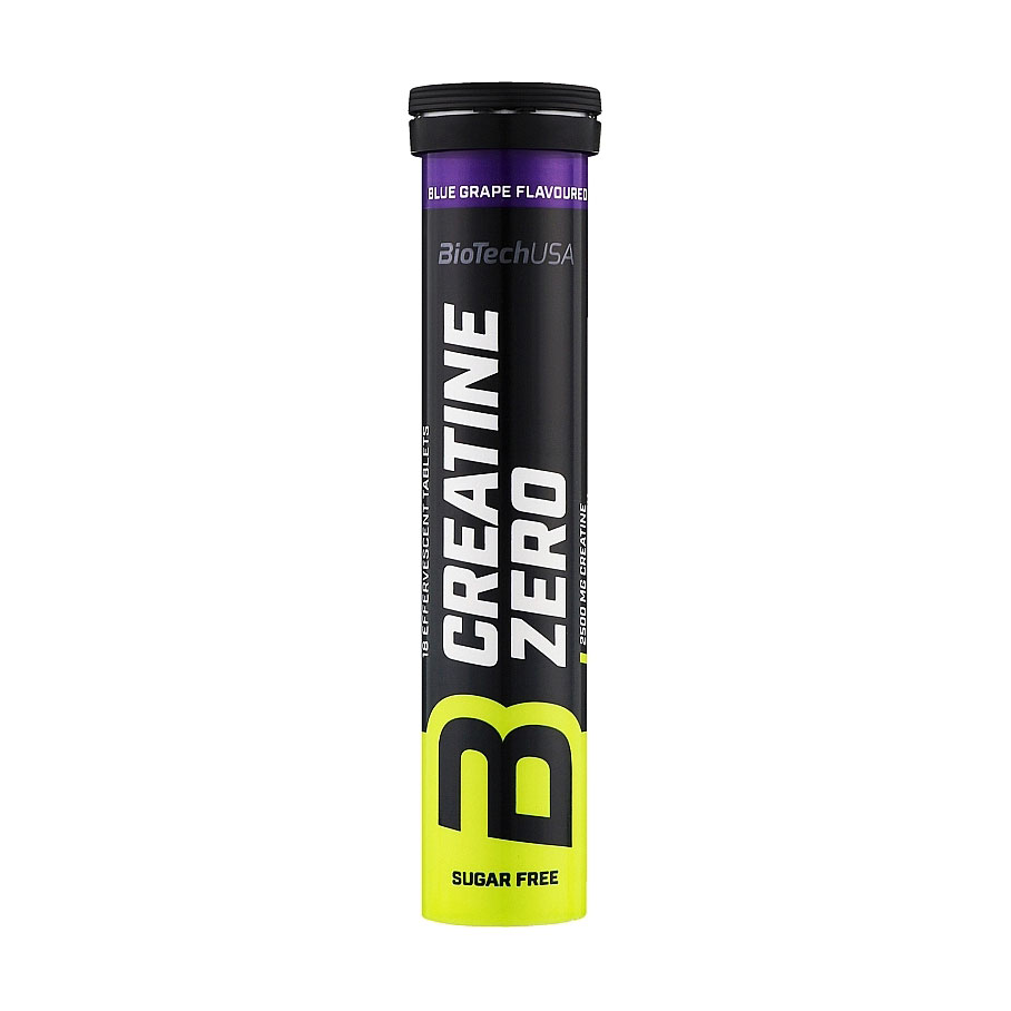 Креатин BioTechUSA Creatine Zero Effervescent Синій виноград, 18 таблеток