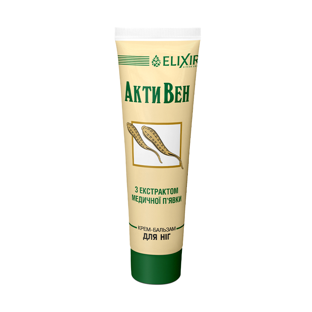 Крем-бальзам для ніг Еліксір АктиВен, з екстрактом медичної п'явки, 75 мл