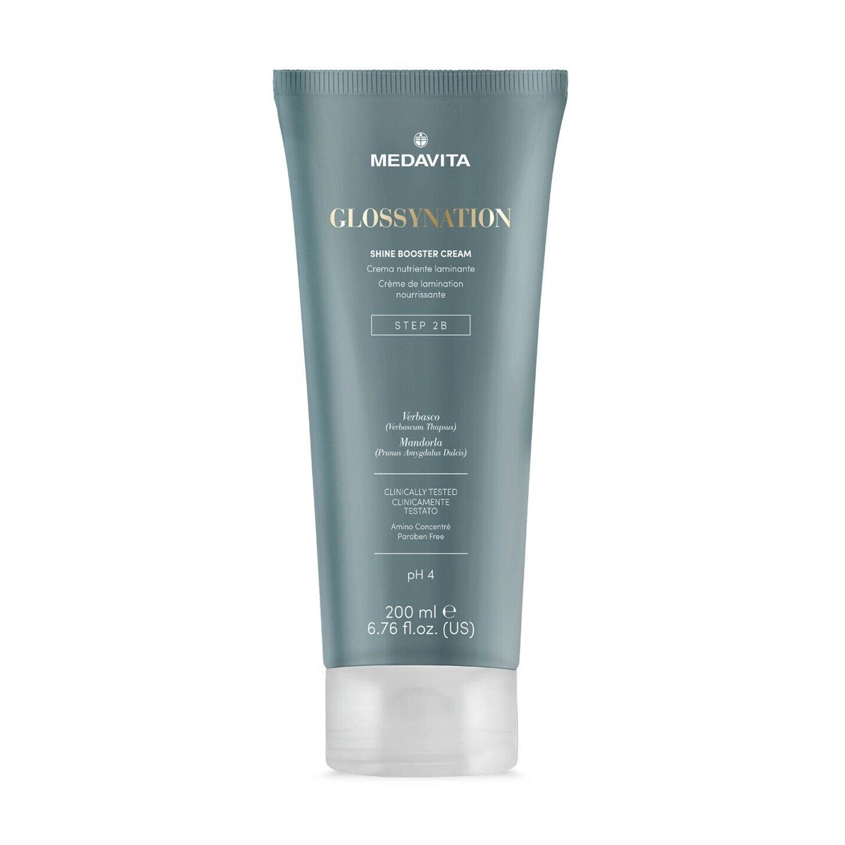 Крем-бустер Medavita Glossynation Shine Booster Cream Step 2B pH4 для блиску волосся, 200 мл