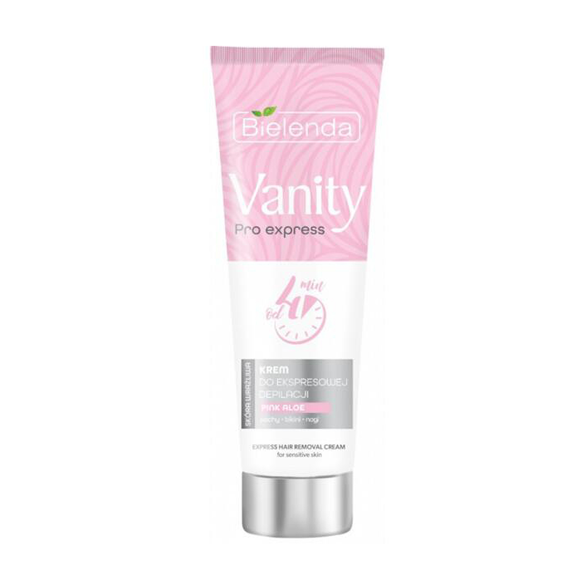 Крем для експрес-депіляції Bielenda Vanity Pro Express Hair Removal Cream Pink Aloe з екстрактом рожевого алое, 75 мл