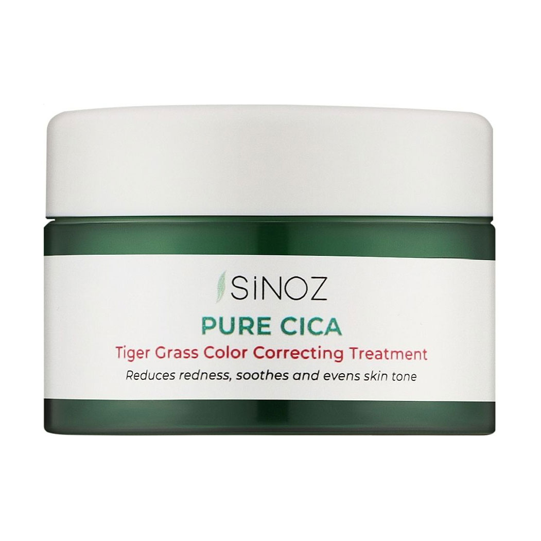 Крем для корекції тону шкіри обличчя Sinoz Pure Cica Tiger Grass Color Correcting Treatment, 15 мл