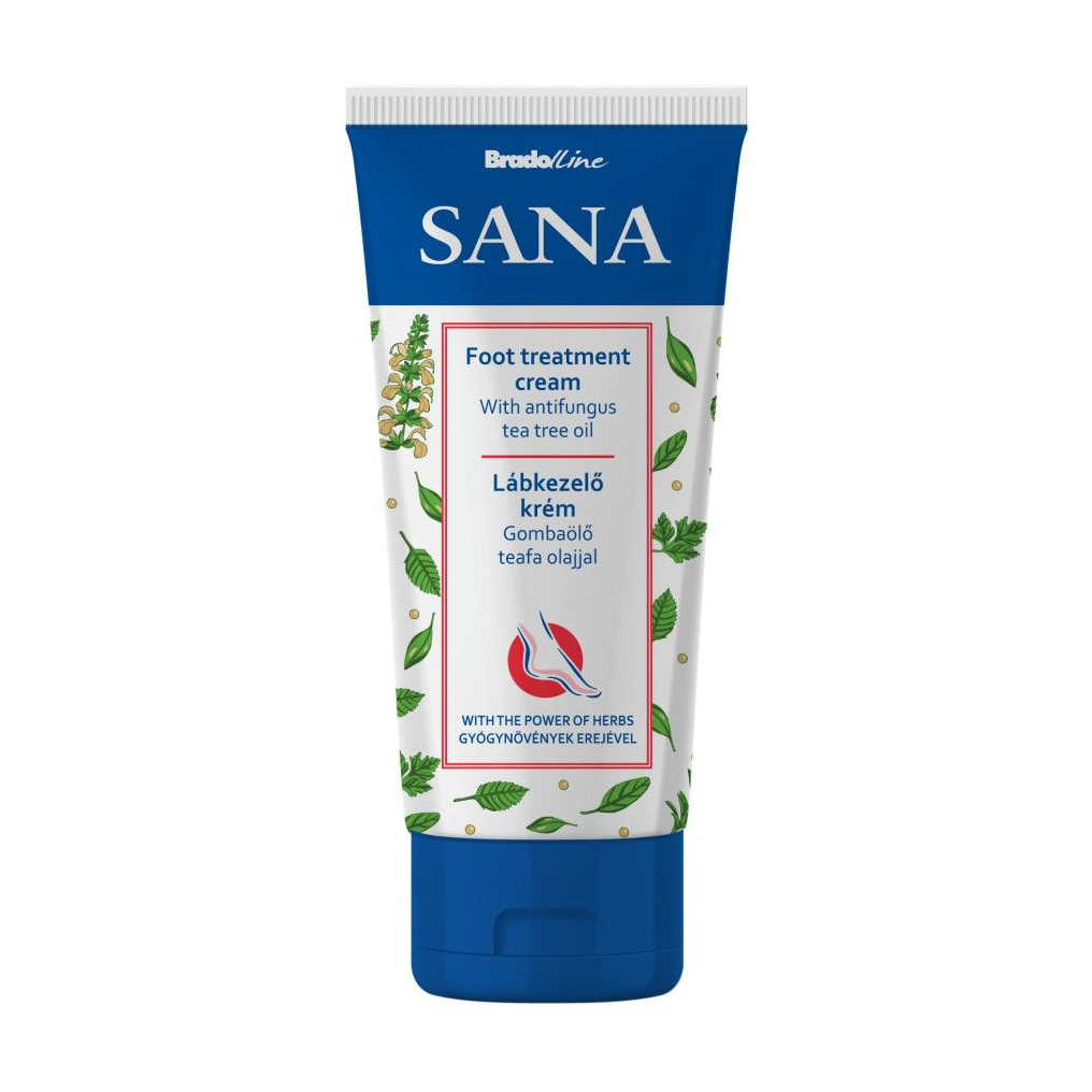 Крем для ніг Bradoline Sana Foot Treatment Cream з олією чайного дерева, 100 мл