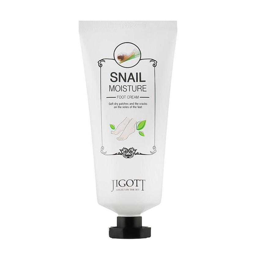 Крем для ніг Jigott Real Moisture Snail Foot Cream з екстрактом слизу равлика,100 мл