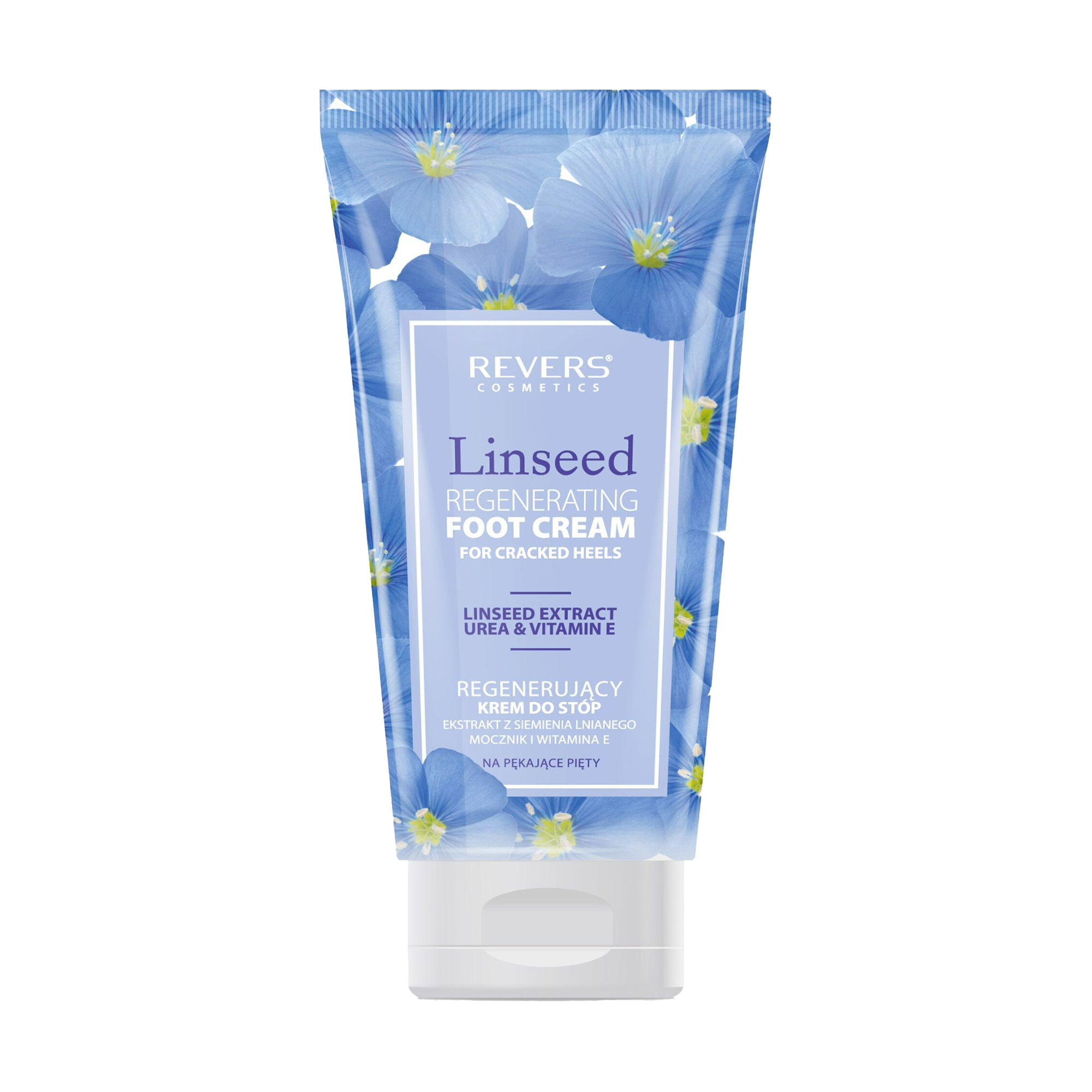 Крем для ніг Revers Cosmetics Linseed Regenerating Foot Cream, 150 мл