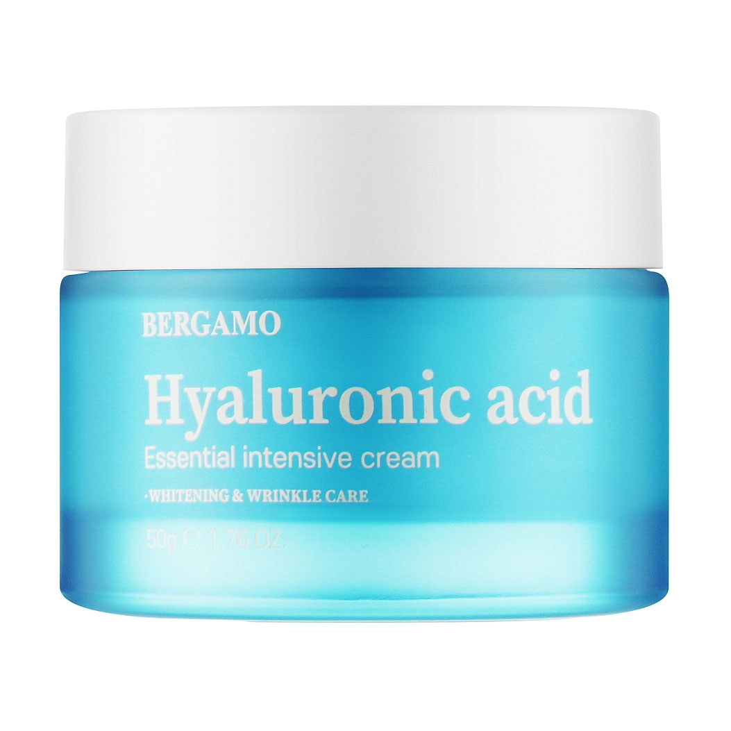 Крем для обличчя Bergamo Hyaluronic Acid Essential Intensive Cream з гіалуроновою кислотою, 50 г