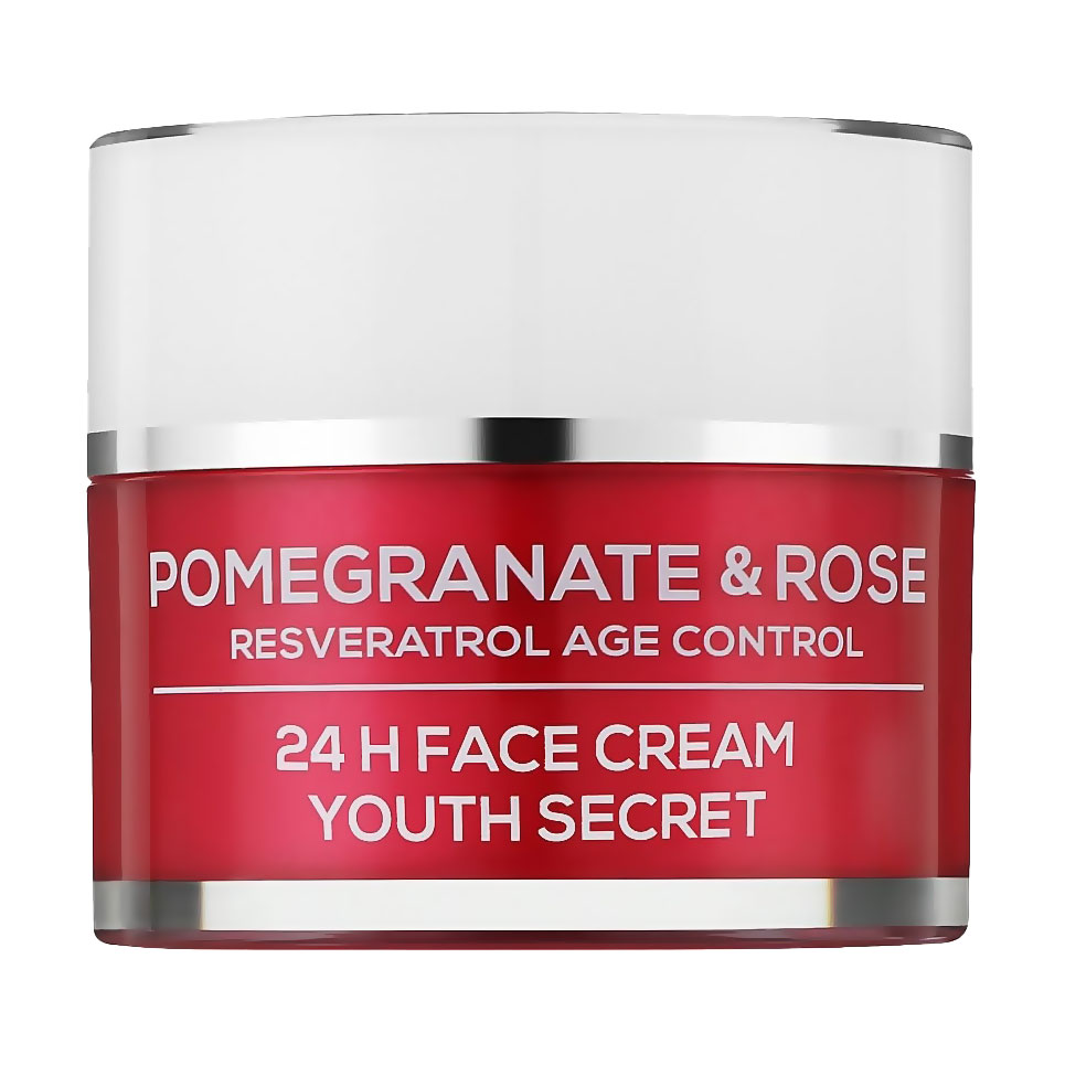 Крем для обличчя BioFresh Via Natural Pomergranate &amp; Rose 24H Face Cream Youth Secret, 100 мл