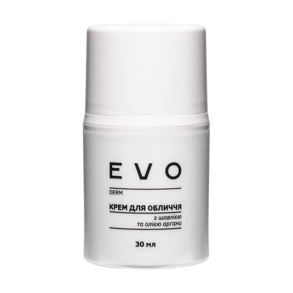 Крем для обличчя EVO derm з шавлією та олією аргани, 30 мл