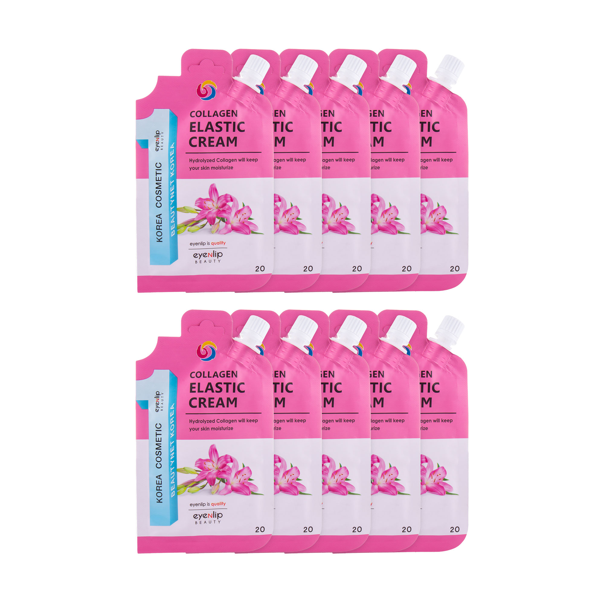 Крем для обличчя Eyenlip Collagen Elastic Cream з колагеном, 10*20 г
