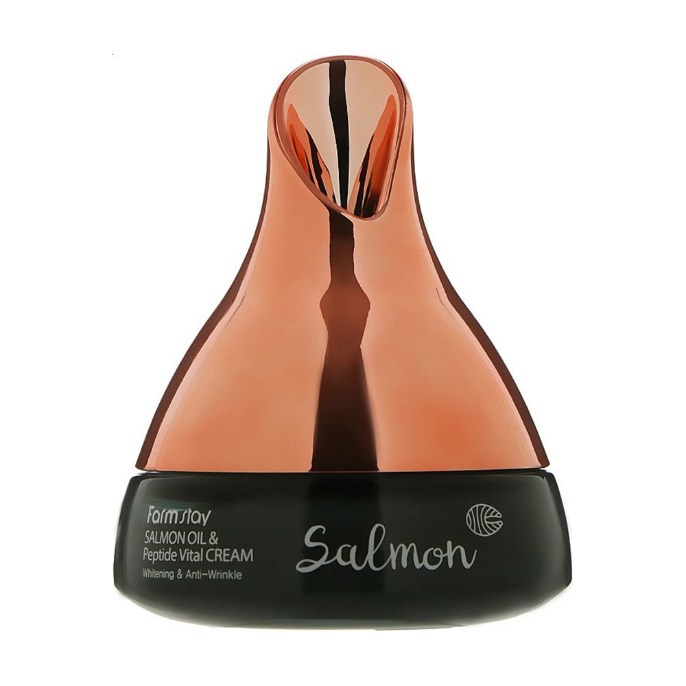 Крем для обличчя FarmStay Salmon Oil &amp; Peptide Vital Cream з лососевою олією та пептидами, 50 г