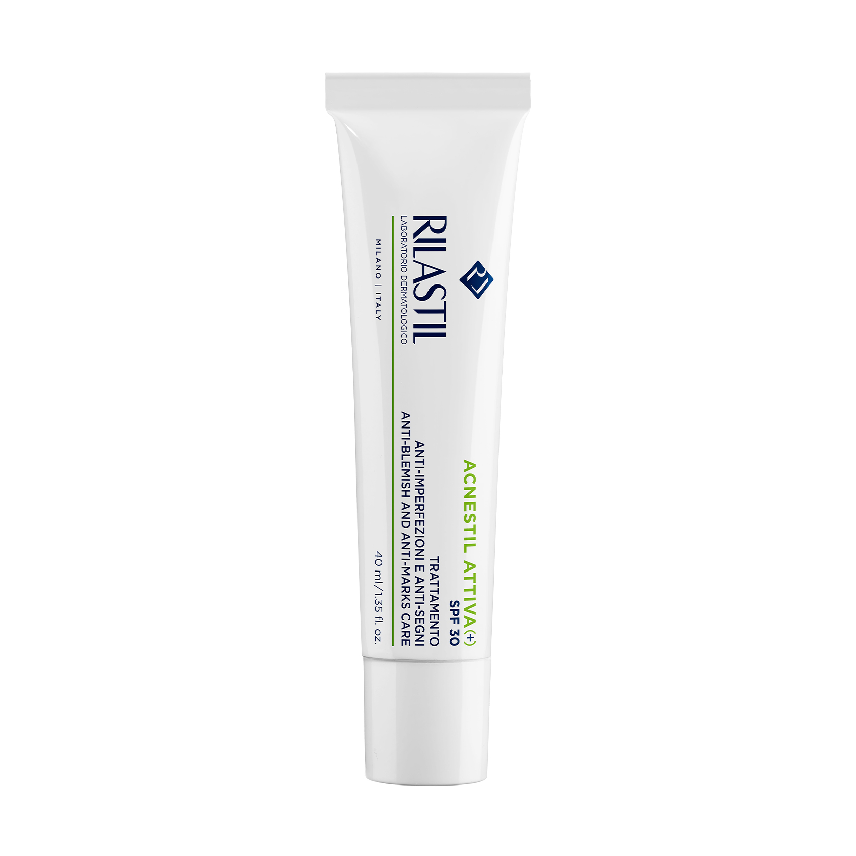 Крем для обличчя Rilastil Acnestil Attiva+ SPF 30 для проблемної шкіри, схильної до акне, 40 мл