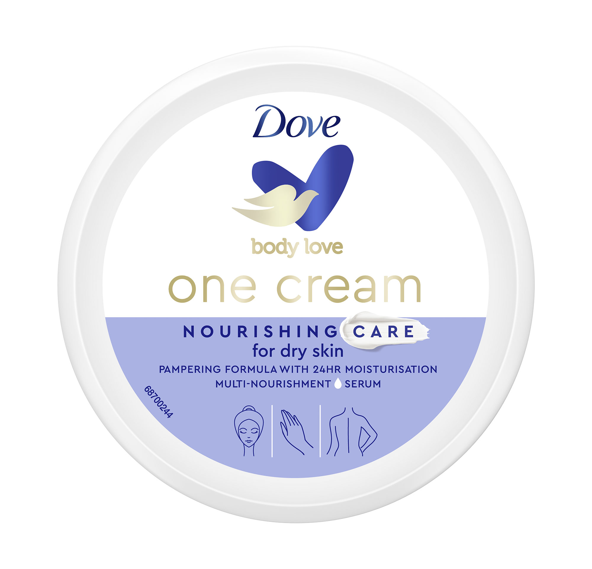 Крем для обличчя, рук та тіла Dove Body Love One Cream Nourishing Care Живильний догляд, 250 мл