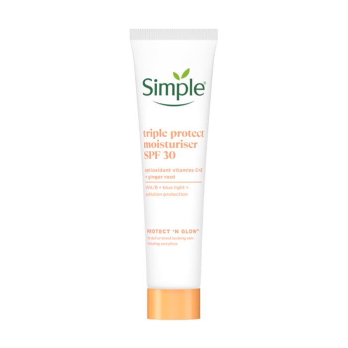 Крем для обличчя Simple Protect N Glow Triple Protect Moisturiser, SPF 30, 40 мл