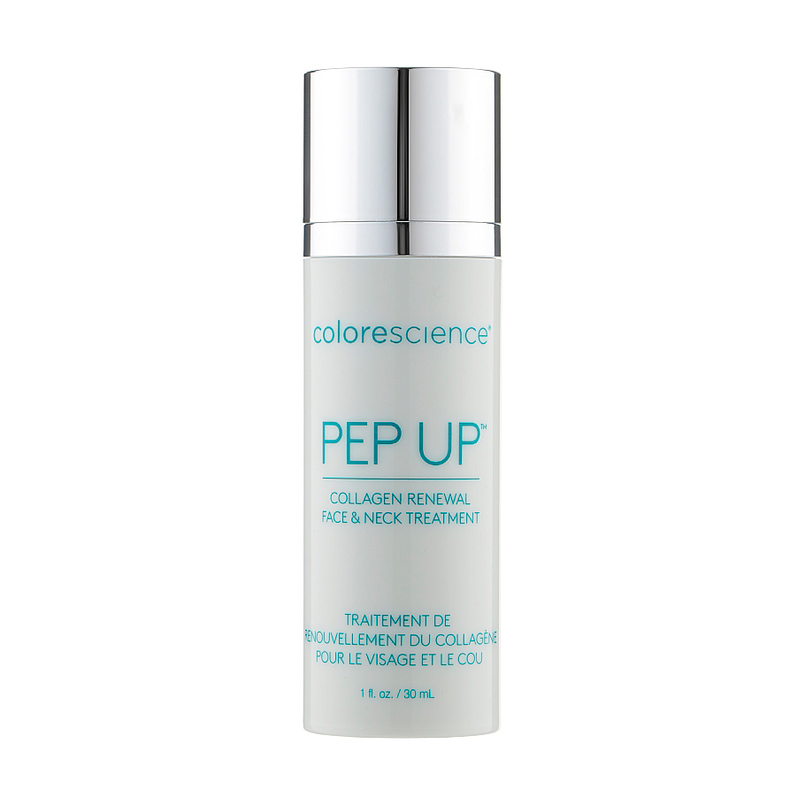 Крем для обличчя та шиї Colorescience Pep Up Collagen Renewal Face &amp; Neck Treatment, для стимулювання вироблення колагену, 30 мл
