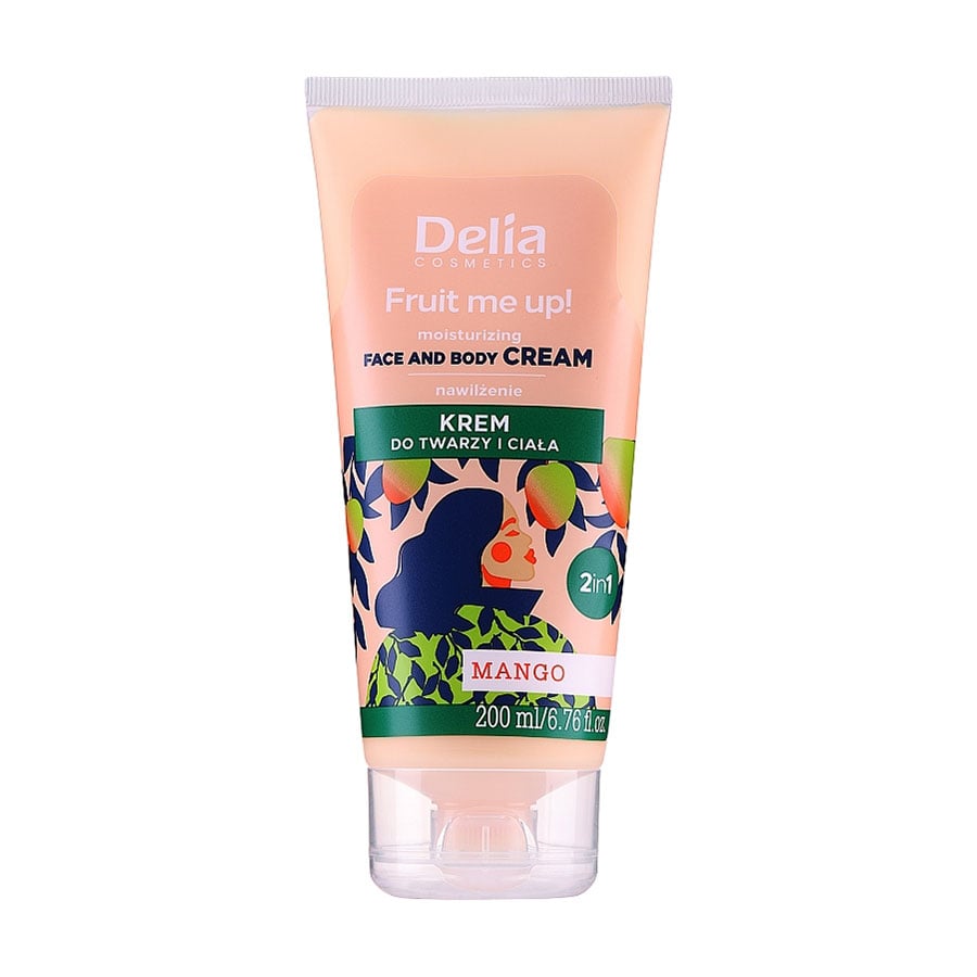 Крем для обличчя та тіла 2 в 1 Delia Cosmetics Fruit Me Up! Face &amp; Body Cream з ароматом манго, 200 мл