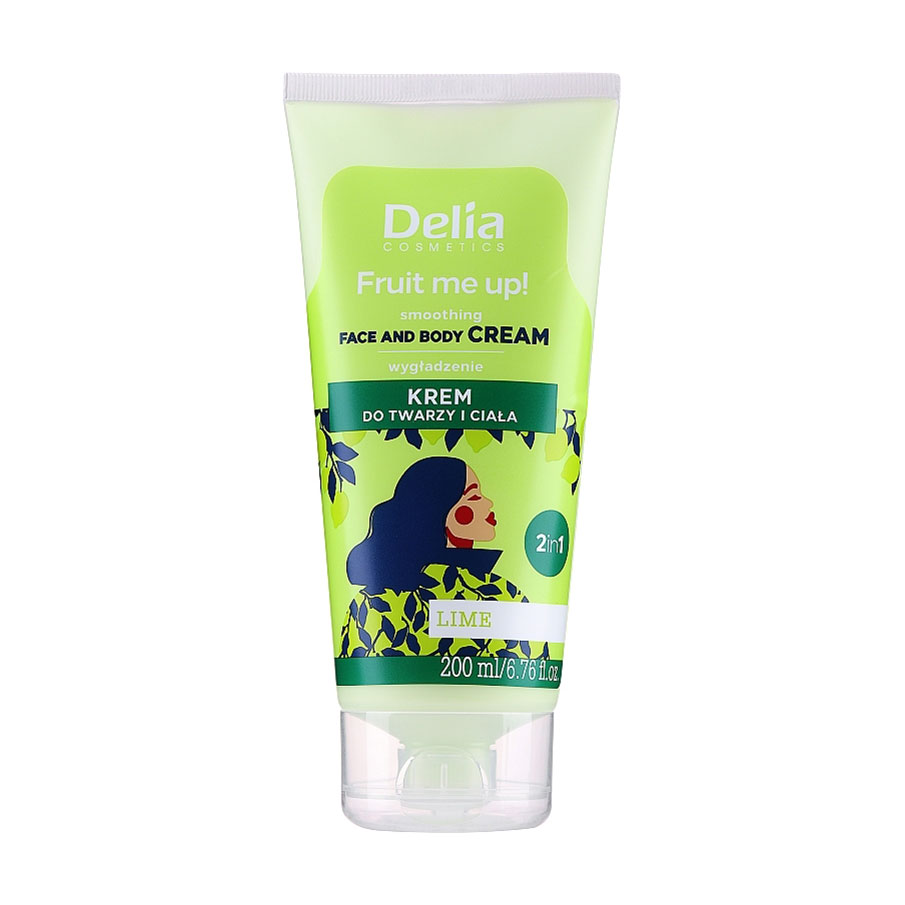 Крем для обличчя та тіла 2 в 1 Delia Cosmetics Fruit Me Up! Face &amp; Body Cream з ароматом лайму, 200 мл