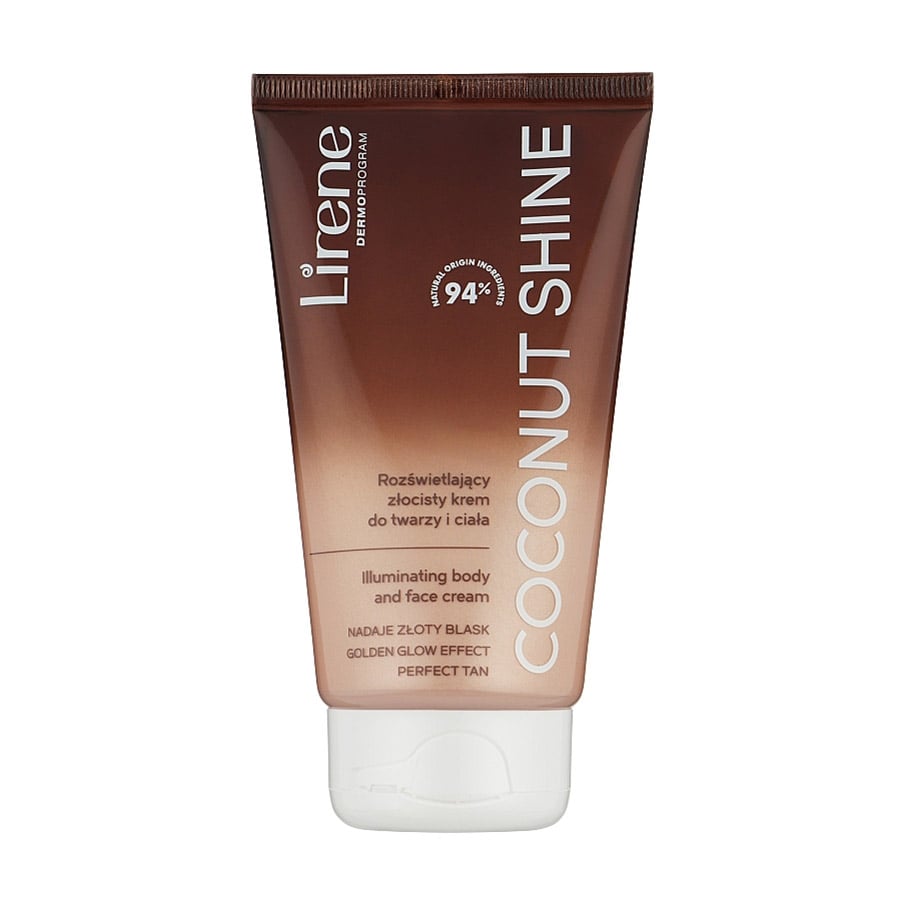 Крем для обличчя та тіла Lirene Coconut Shine Іlluminating Face And Body Cream Кокосове сяйво, 150 мл