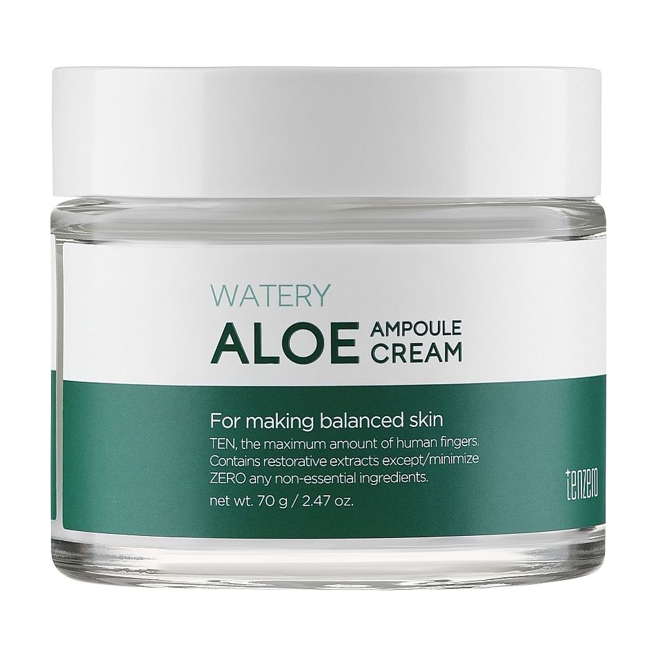 Крем для обличчя Tenzero Watery Aloe Ampoule Cream, 70 г