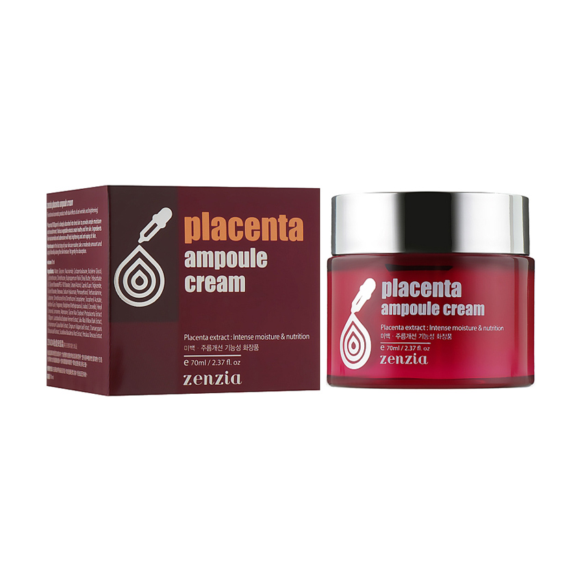 Крем для обличчя Zenzia Placenta Ampoule Cream з плацентою, 70 мл