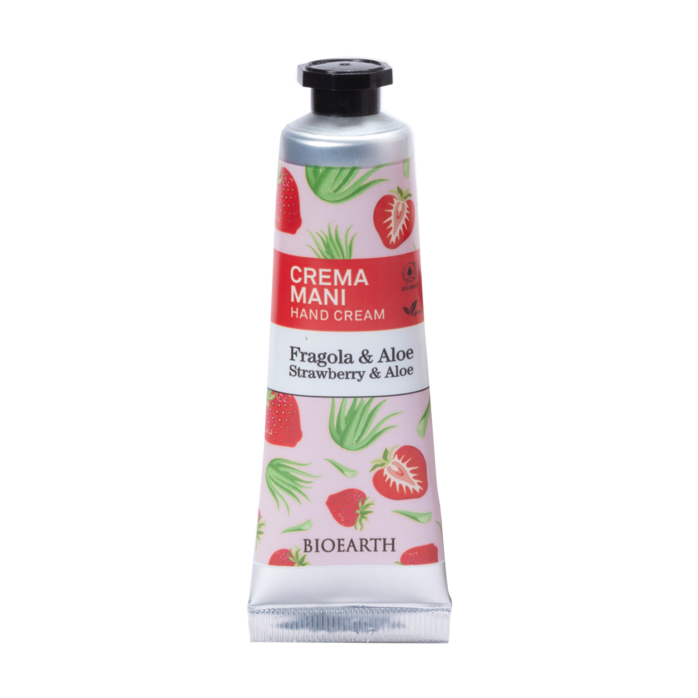 Крем для рук Bioearth Family Hand Cream Полуниця та алое вера, 30 мл