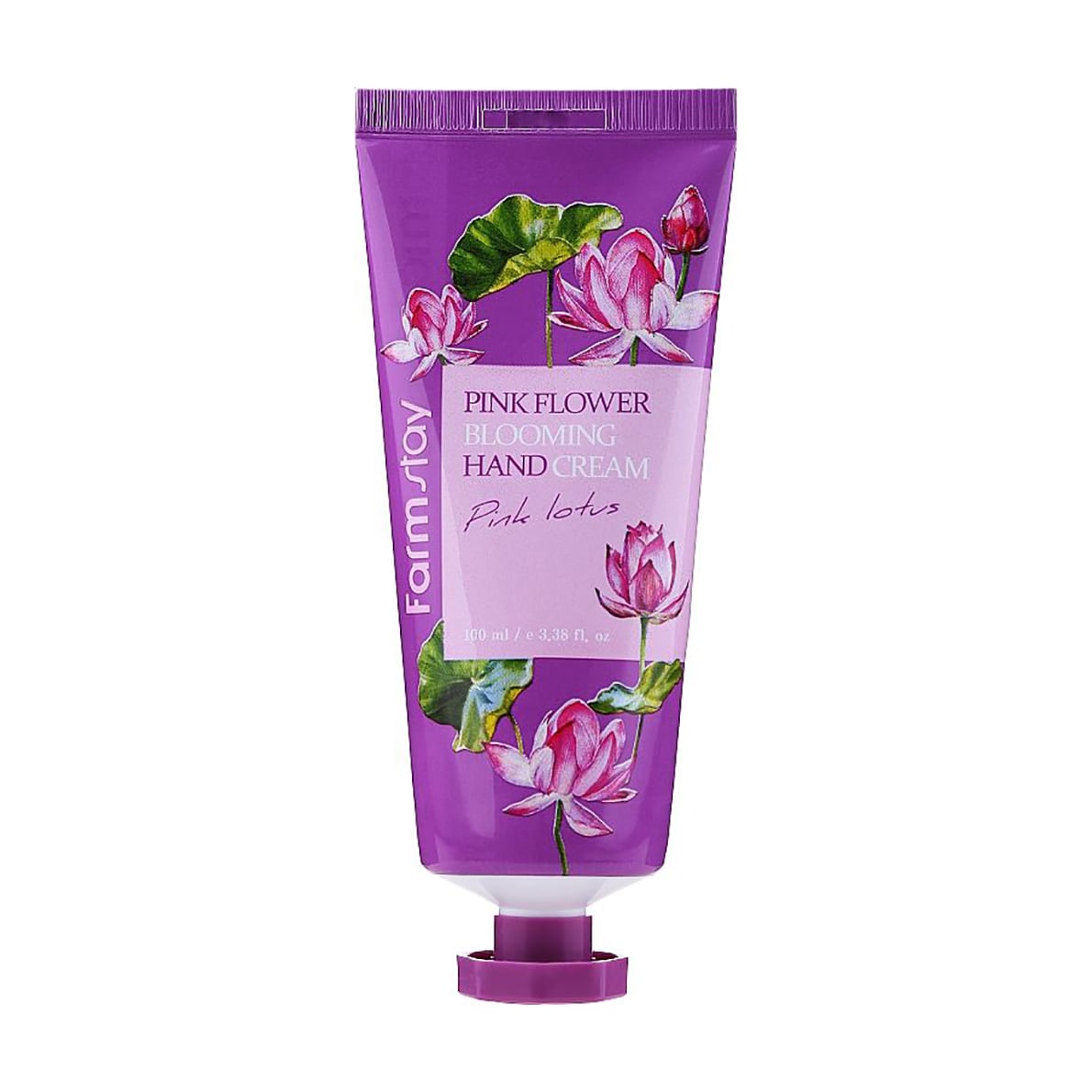 Крем для рук FarmStay Pink Flower Blooming Hand Cream Pink Lotus з екстрактом лотосу, 100 мл