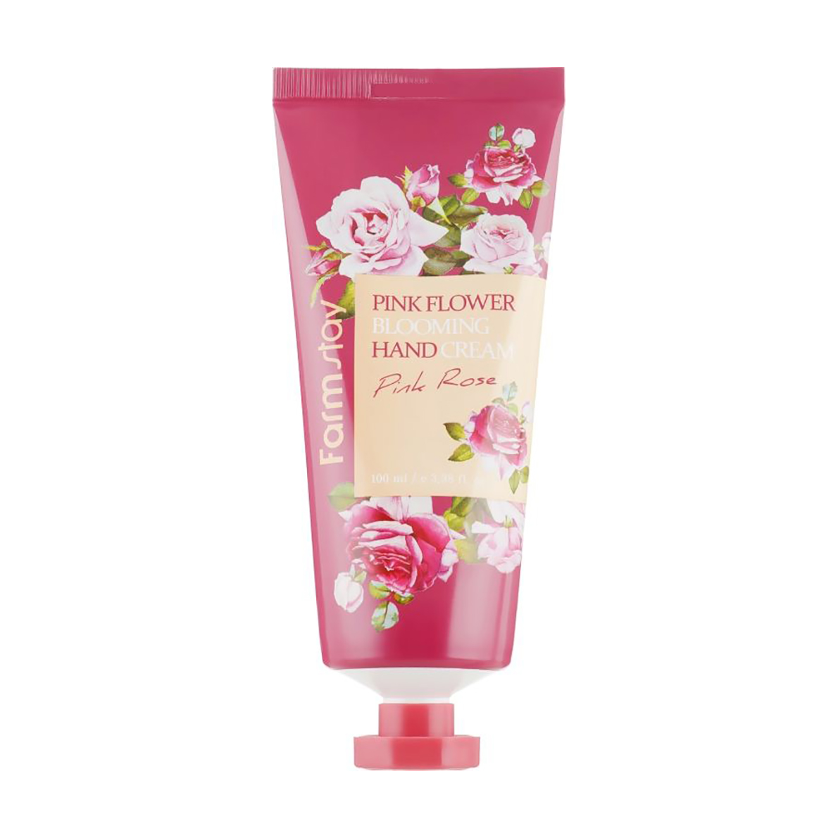 Крем для рук FarmStay Pink Flower Blooming Hand Cream Pink Rose з екстрактом троянди, 100 мл