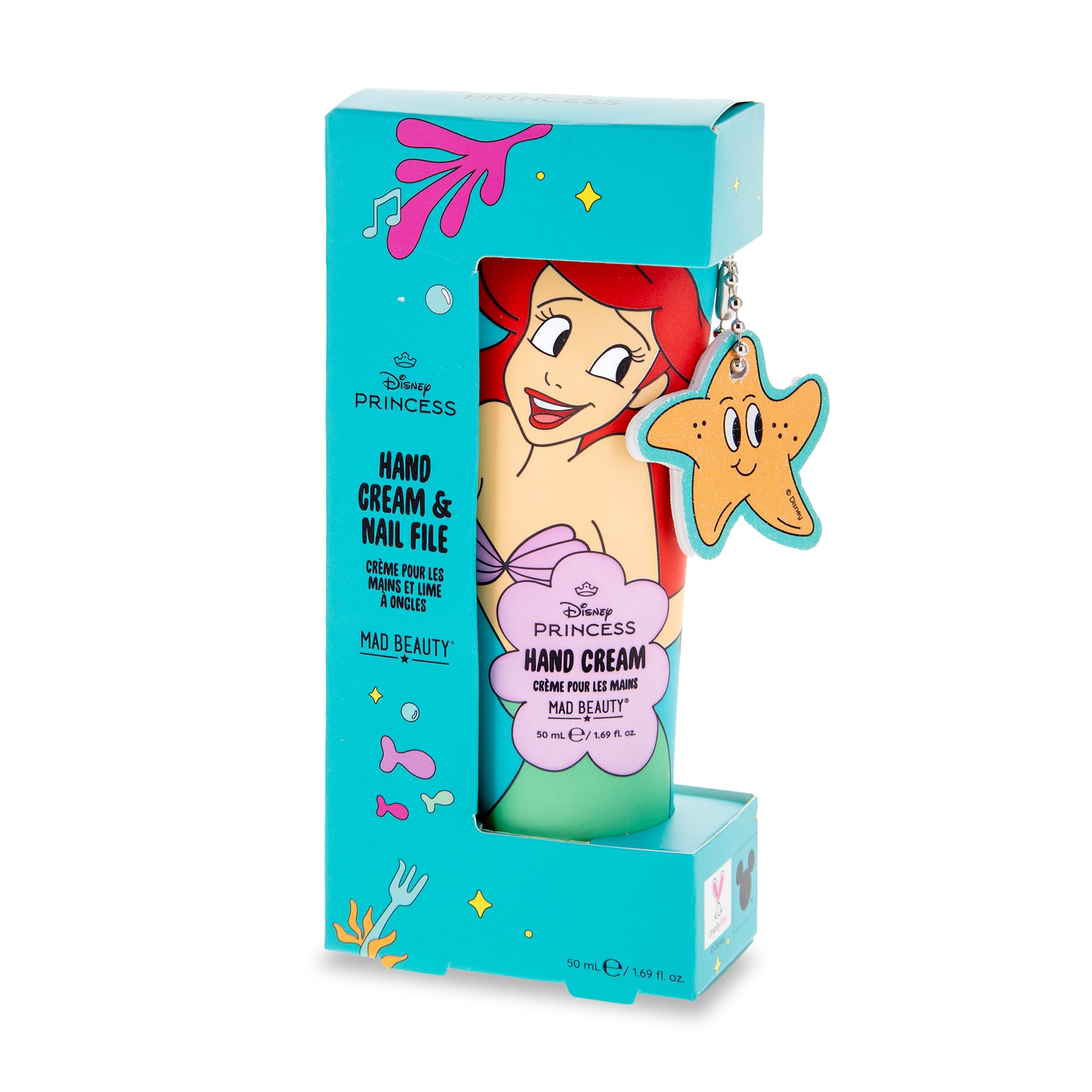 Крем для рук Mad Beauty Disney Princess Hand Cream, Ariel з пилочкою, 50 мл