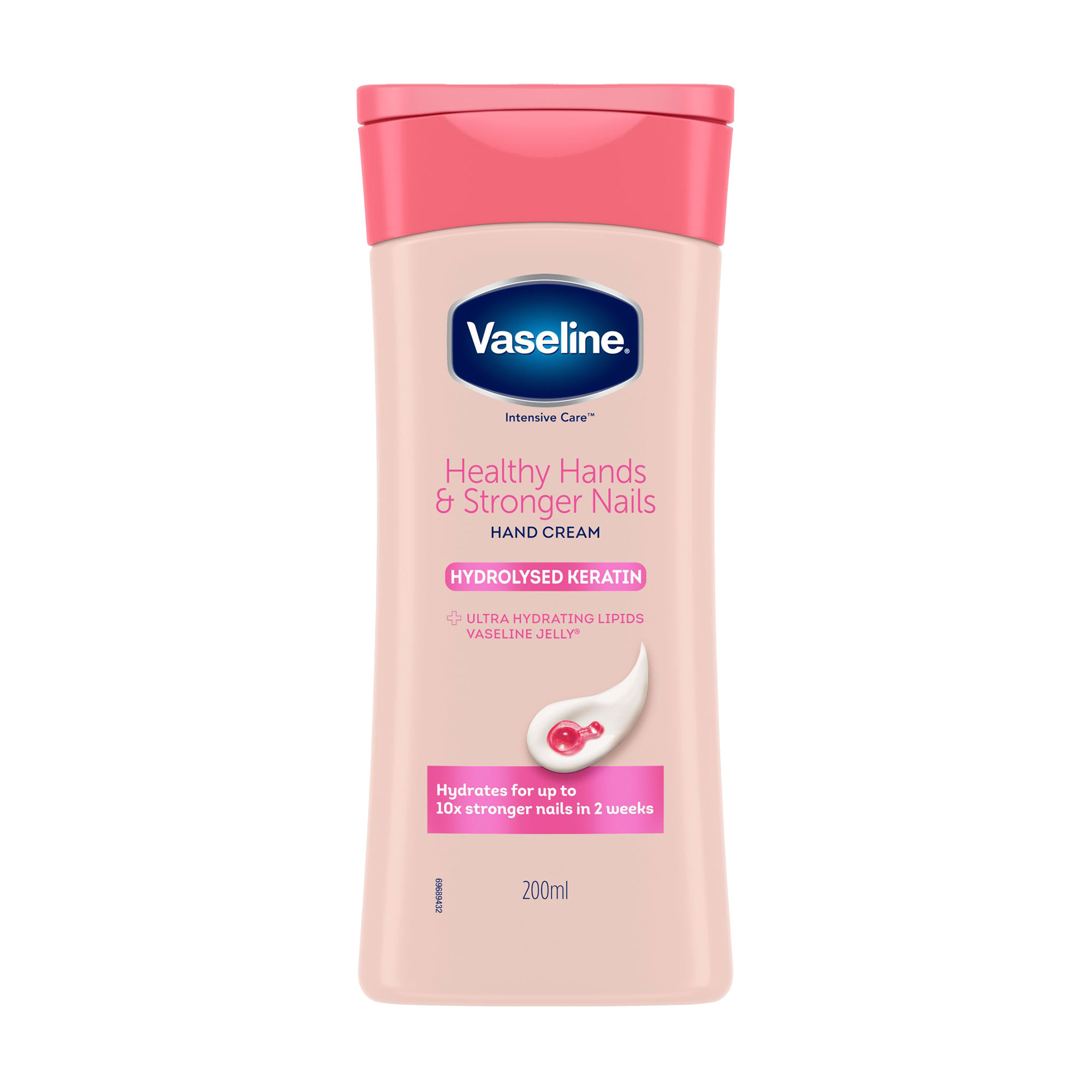 Крем для рук та нігтів Vaseline Intensive Care з кератином, 200 мл