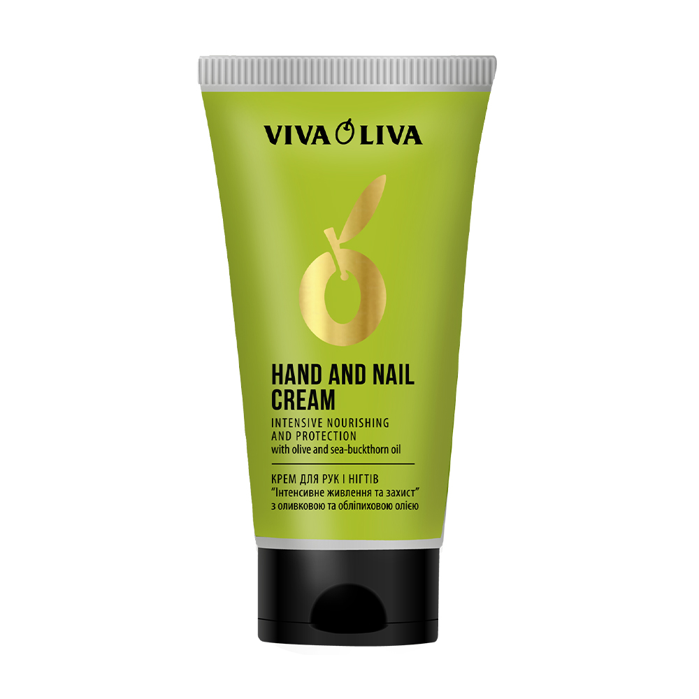 Крем для рук та нігтів Viva Oliva Hand Ang Nail Cream Інтенсивне живлення та захист, з оливковою та обліпиховою олією, 150 мл