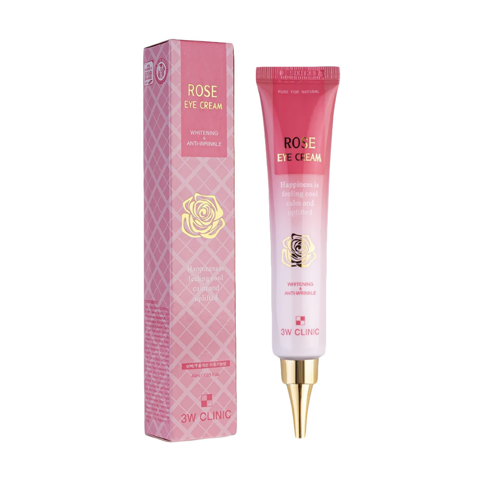 Крем для шкіри навколо очей 3W Clinic Rose Eye Cream з екстрактом троянди, 40 мл