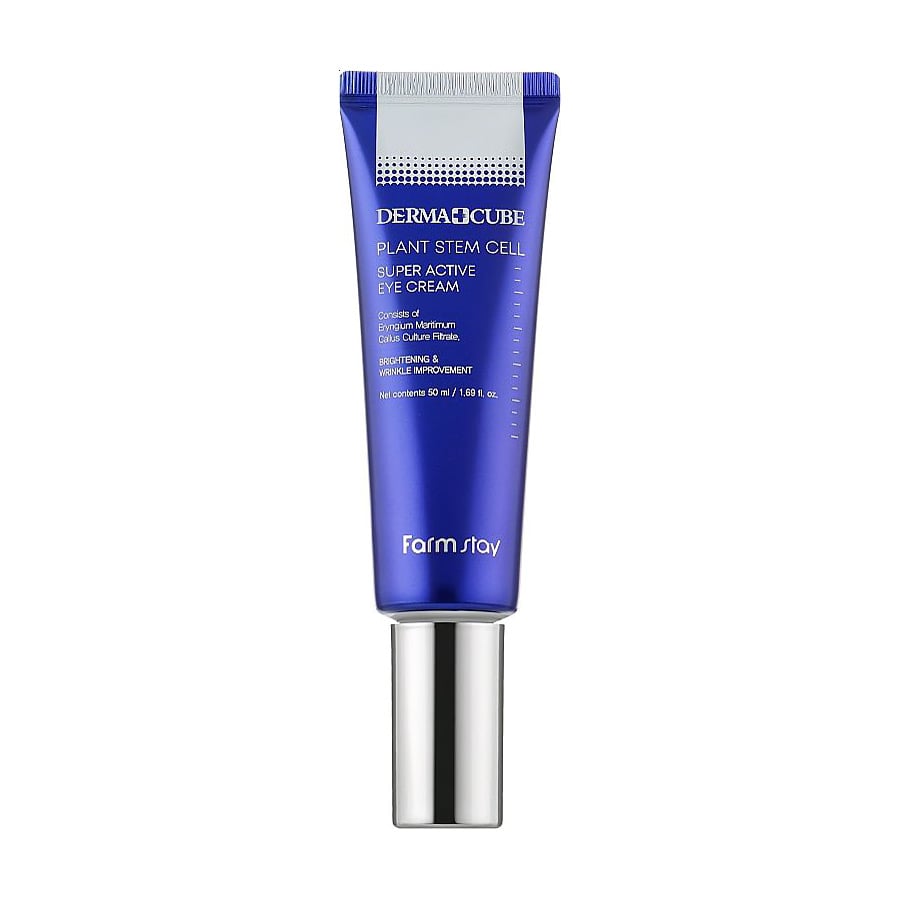 Крем для шкіри навколо очей FarmStay Derma Cube Plant Stem Cell Super Active Eye Cream зі стовбуровими клітинами рослин, 50 мл
