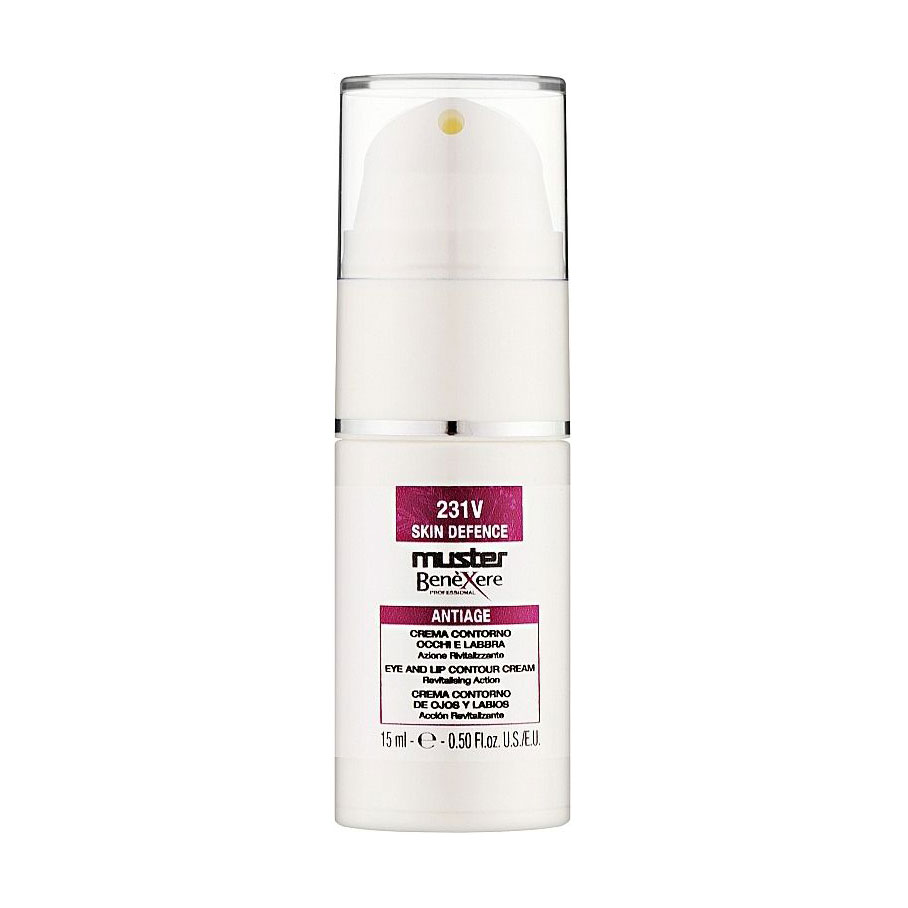 Крем для шкіри навколо очей та контуру губ Muster Benexere Professional 231V Skin Defence Antiage Eye And Lip Contour Сream, 15 мл