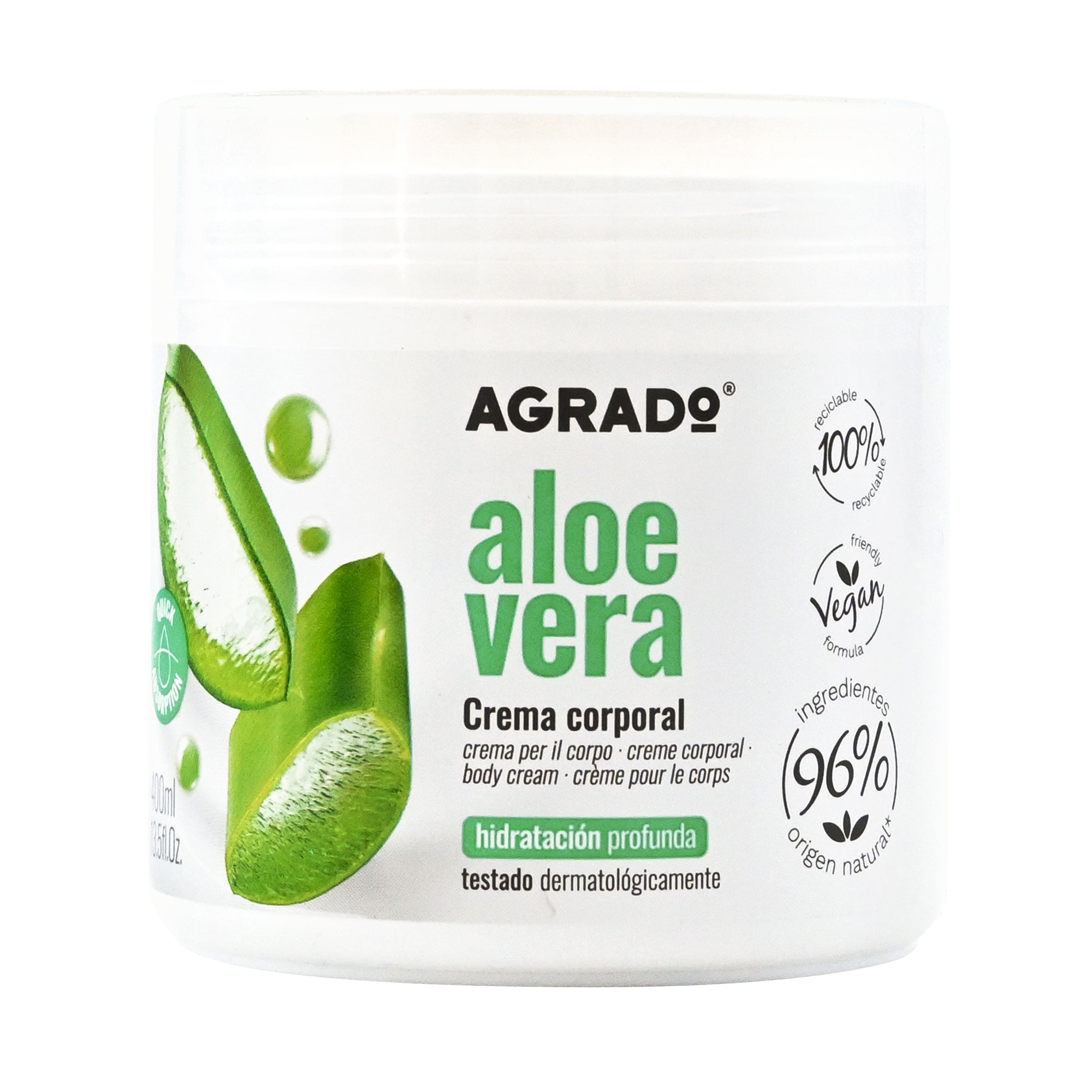 Крем для тіла Agrado Aloe Vera Body Cream, 400 мл