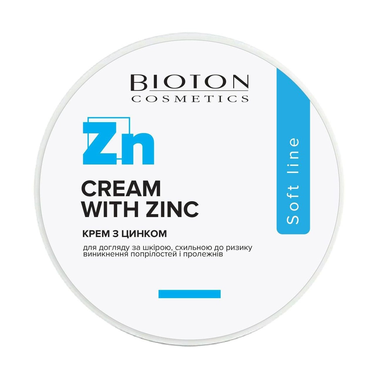 Крем для тіла Bioton Cosmetics Soft Line для догляду за шкірою, схильною до ризику виникнення попрілостей і пролежнів, з цинком, 100 мл