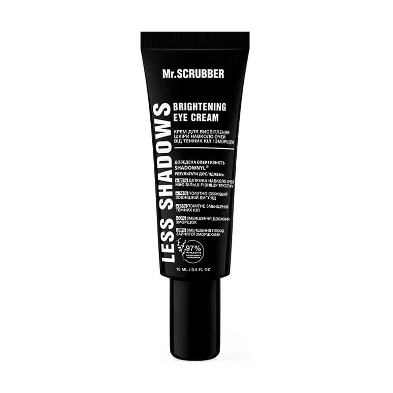 Крем для висвітлення шкіри навколо очей Mr.Scrubber Less Shadows Brightening Eye Cream від темних кіл і зморщок, 15 мл
