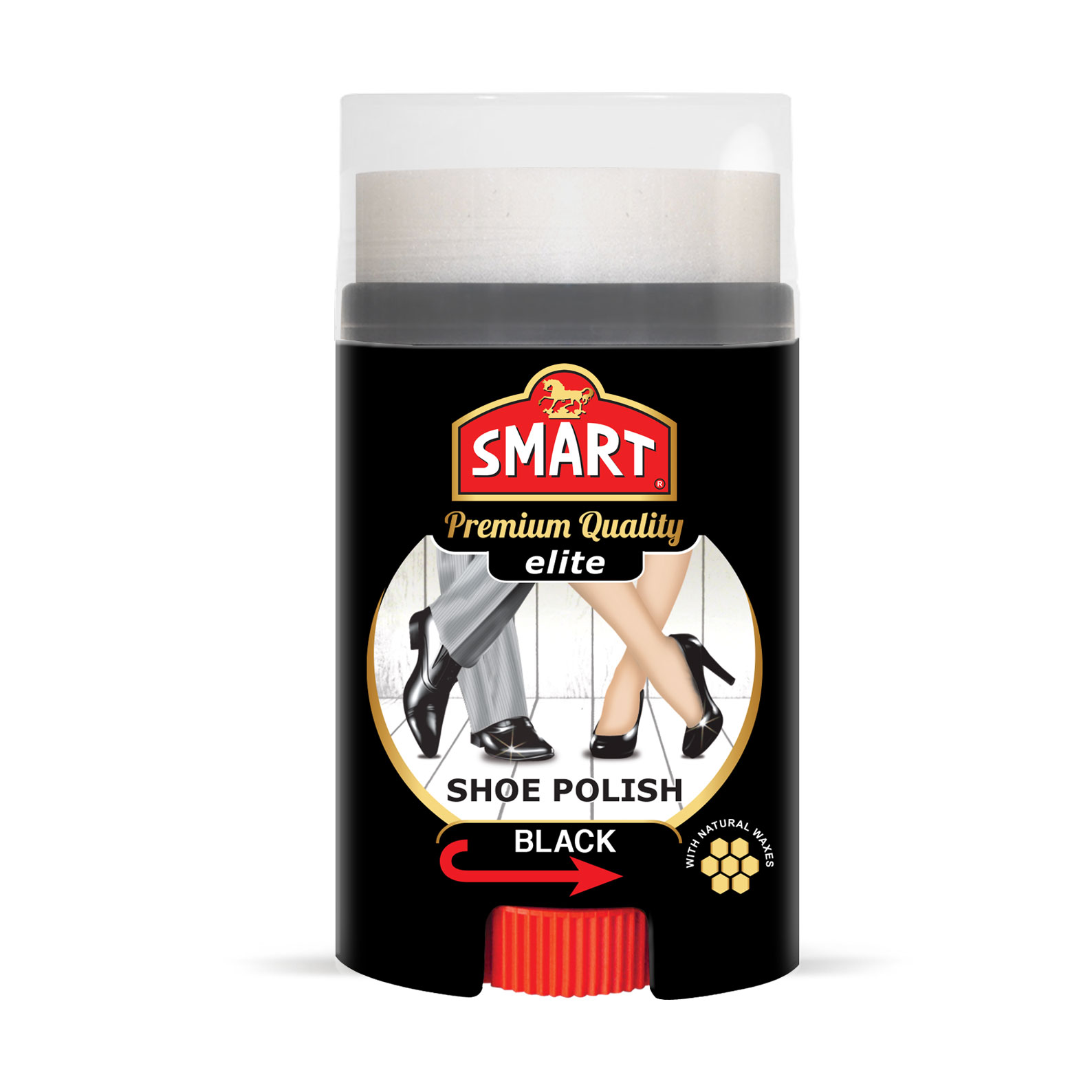 Крем для взуття Smart Elite Cream Shoe Polish Black для гладкої шкіри, 60 мл