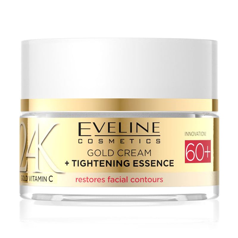 Крем-есенція для обличчя Eveline Cosmetics 24K Gold Vitamin C Gold Cream + Tightening Essence 60+, 50 мл
