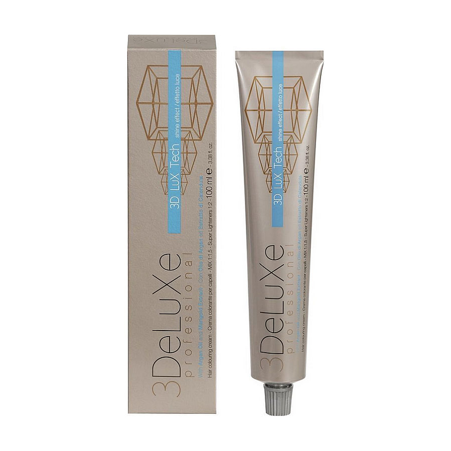 Крем-фарба для волосся 3DeLuXe Tech Hair Colouring Cream 5.20 Світло-каштановий ірис, 100 мл