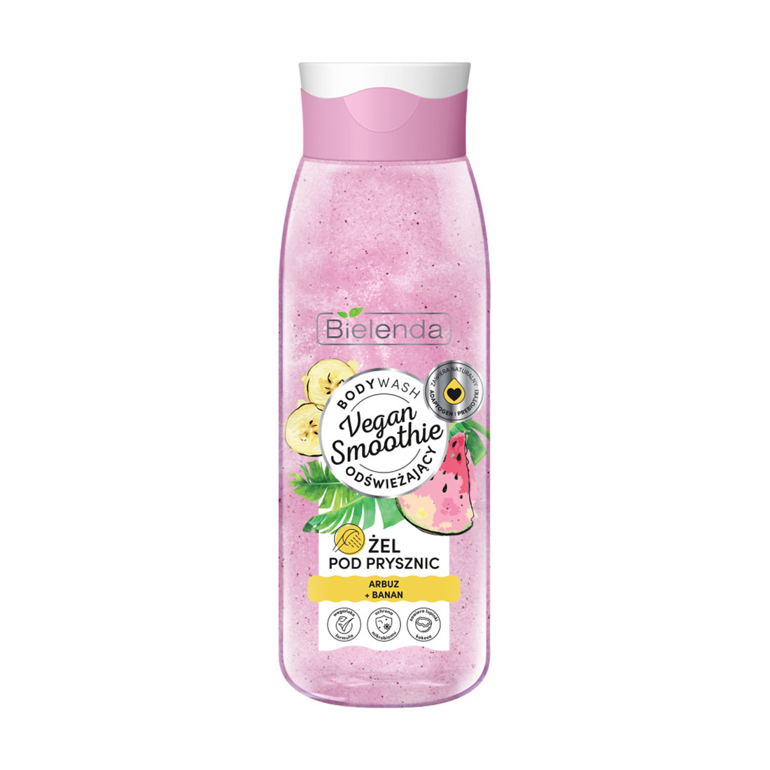Крем-гель для душу Bielenda Vegan Smoothie Shower Gel Кавун та банан, 400 г