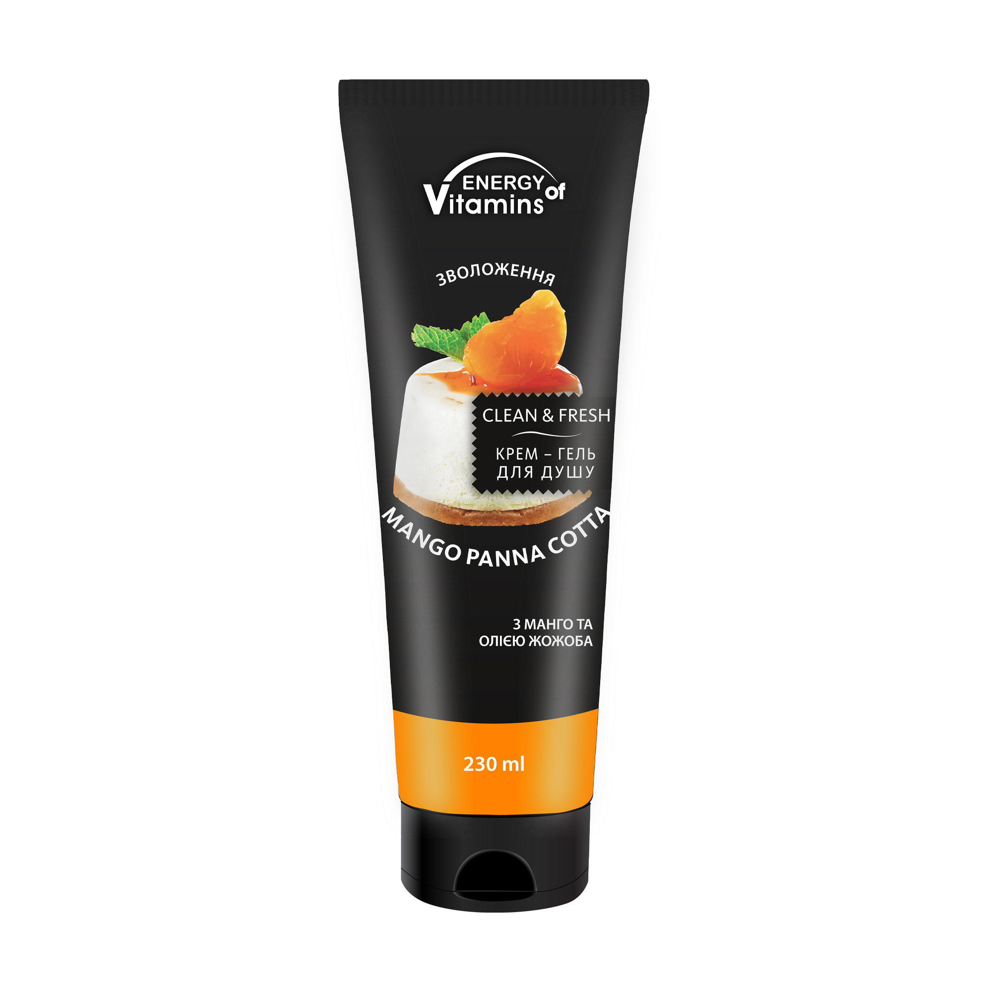 Крем-гель для душу ENERGY of Vitamins Cream Shower Gel Mango Panna cotta, 230 мл