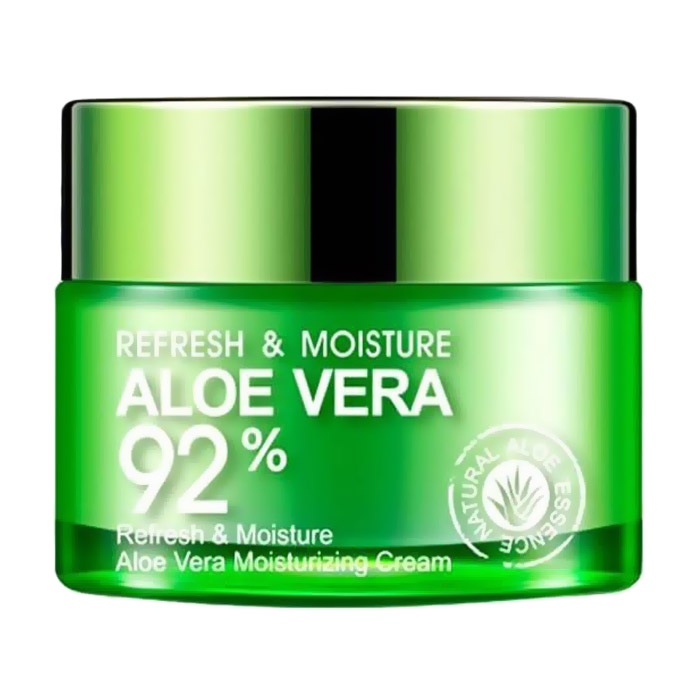 Крем-гель для обличчя та шиї Bioaqua Refresh &amp; Moisture Aloe Vera 92% Moisturizing Cream з екстрактом алое вера, 50 г