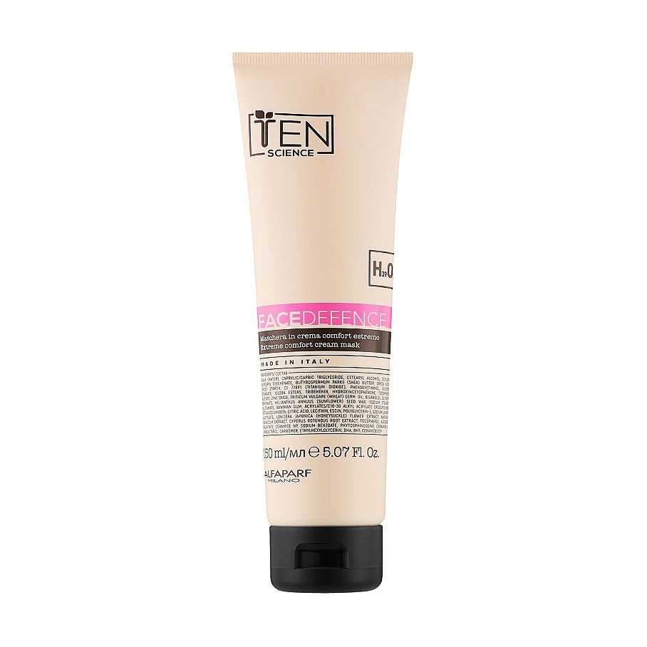 Крем-маска для обличчя Ten Science Face Defence Extreme Comfort Cream Mask Миттєвий комфорт для чутливої шкіри, 150 мл