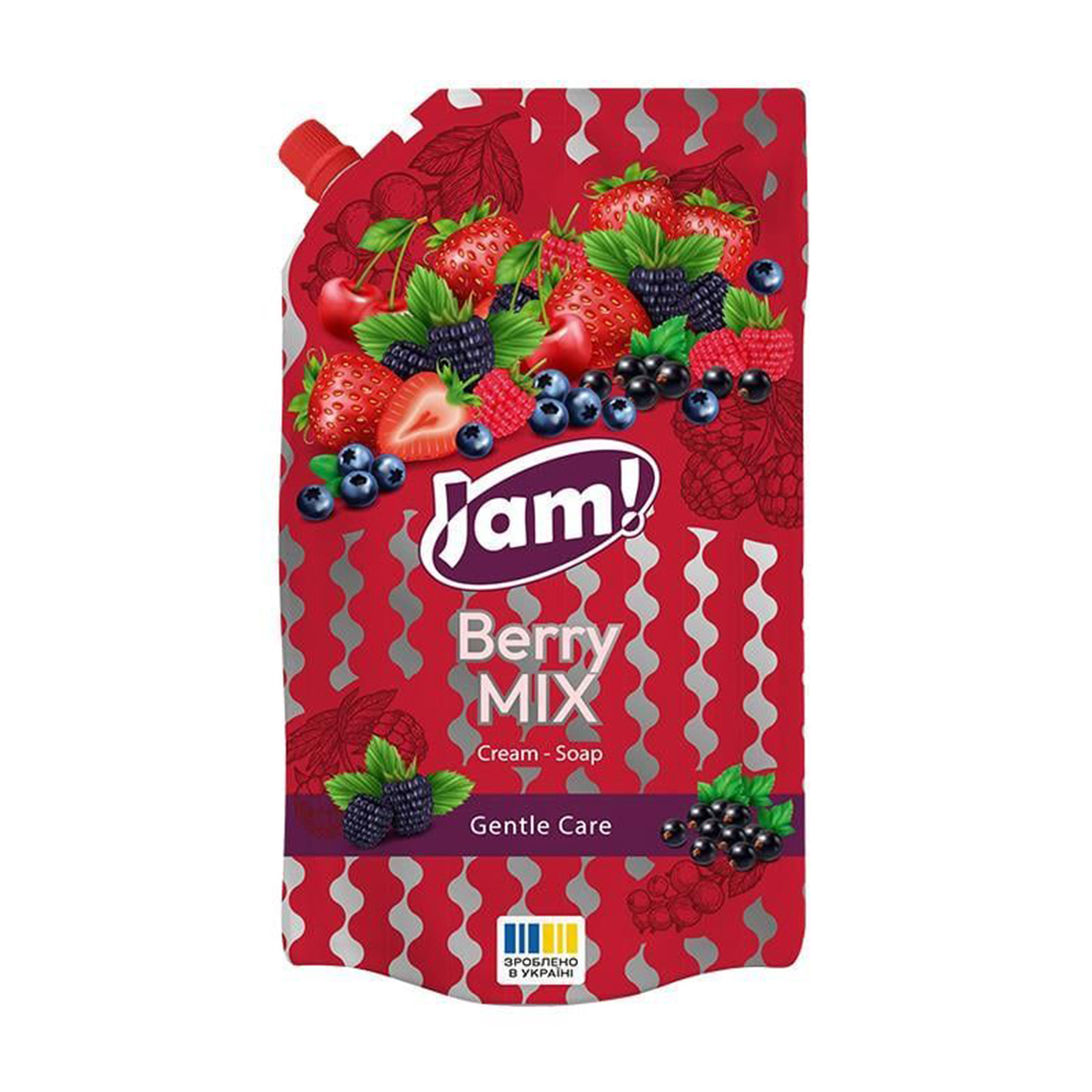 Крем-мило JAM! Berry MIX Cream-Soap Gentle Care з гліцерином, 900 г