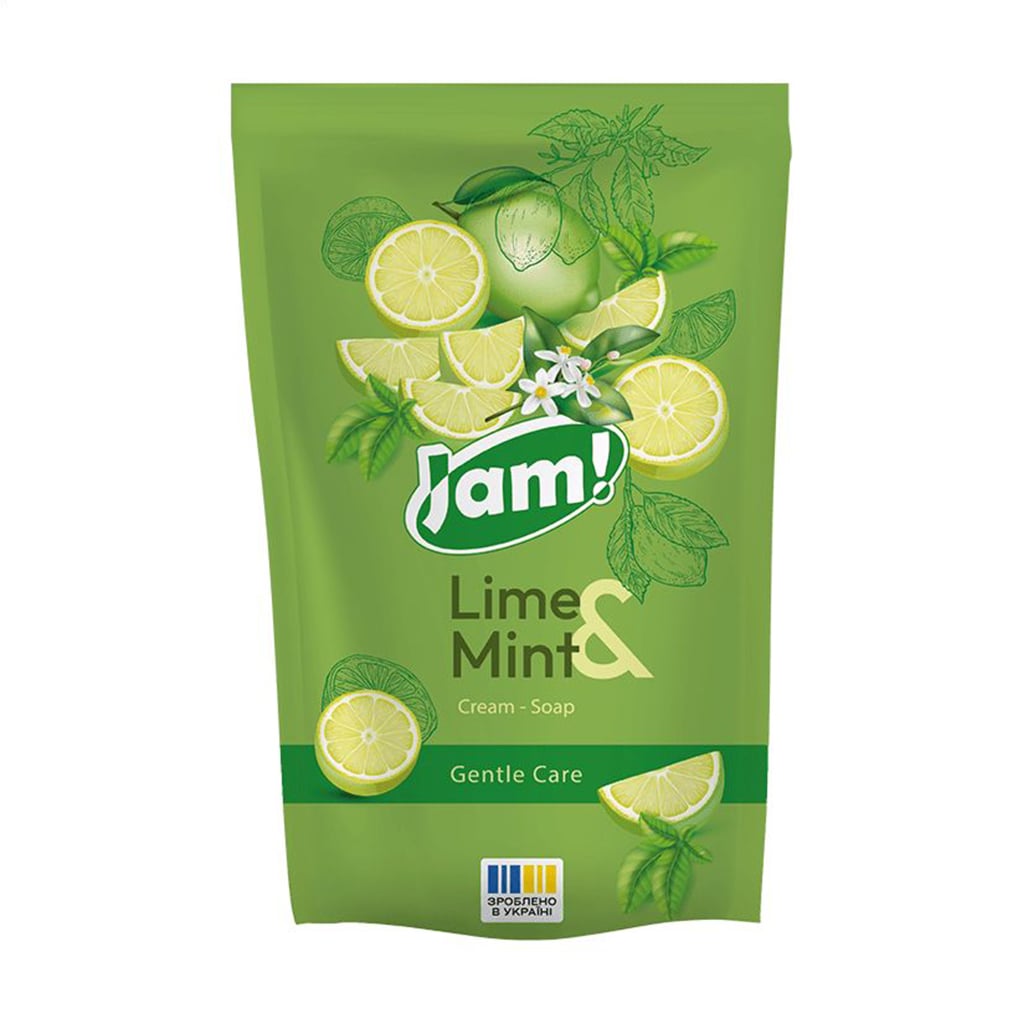 Крем-мило JAM! Lime &amp; Mint Cream-Soap Gentle Care з гліцерином, 300 г