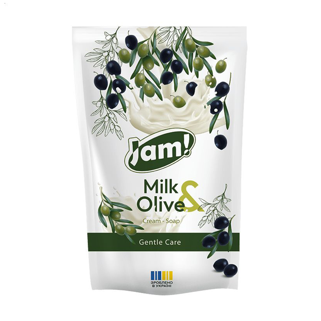 Крем-мило JAM! Milk &amp; Olive Cream-Soap Gentle Care з гліцерином, 300 г